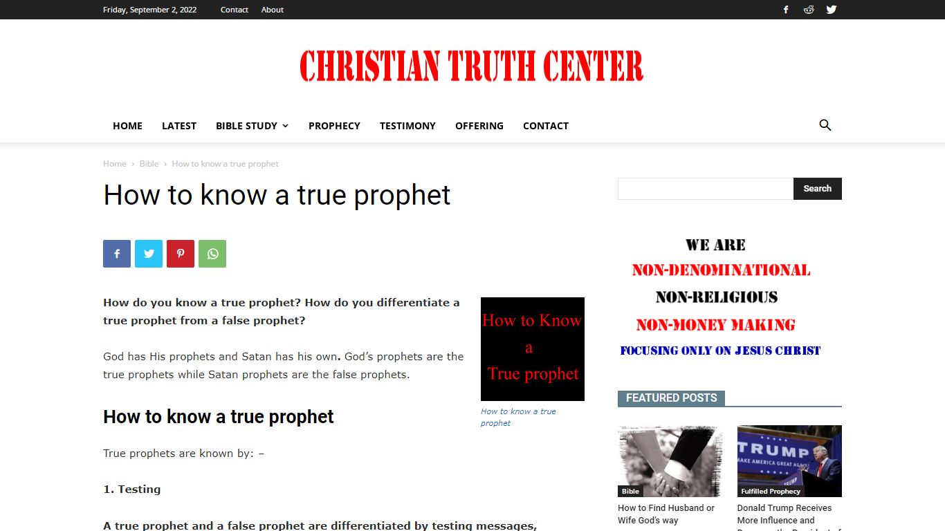 8 Differences between a True Prophet and a False Prophet